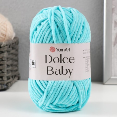 Yarn "Dolce Baby" 100% micropoliester 85m/50 g (746 St. Biryuza)
