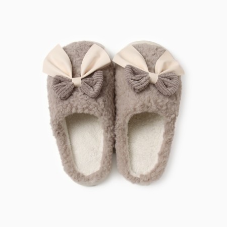 Women's slippers, size 36-37, brown color-1