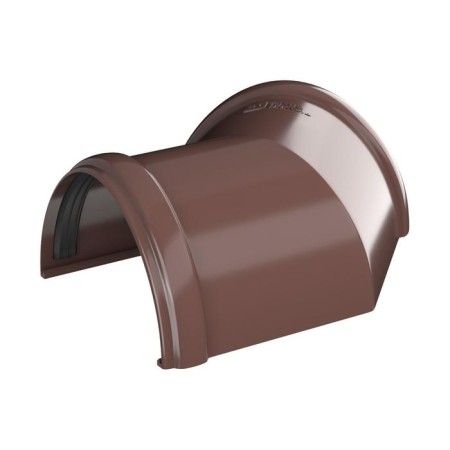 The angle of the gutter is 135 gr. Technonikol PVC D125 brown-2