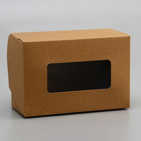 The box is folding, with a window, craft, 15 x 10 x 7 cm-1