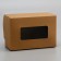 The box is folding, with a window, craft, 15 x 10 x 7 cm