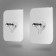 A transparent -based holder, wall -mounted, 5.7 × 5.7 cm, 10 pcs
