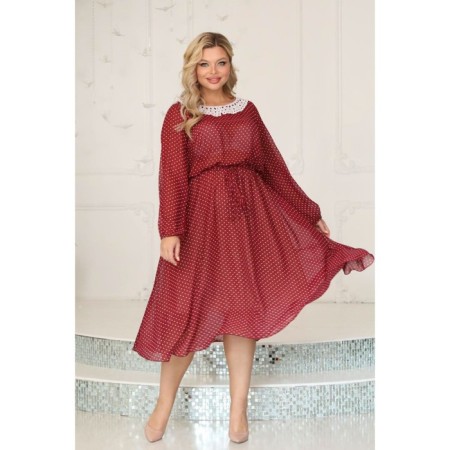 Women's dress, size 52, red color-5