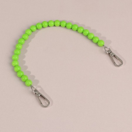 Handle for bag, beads, d = 10 mm, 30 cm, green color-1
