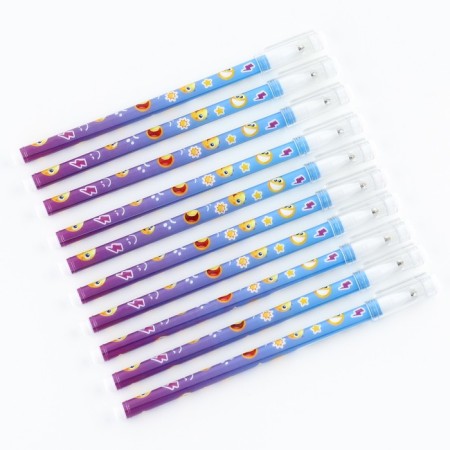 Handle joke Ball blue paste 0.5 mm with a cap “Smile” plastic