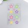 Plastic sticker "Stars/heart/flowers" mix 19x10 cm