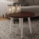 Journal table "Norwood 16", 597 × 597 × 385 mm, white color / chocolate nut