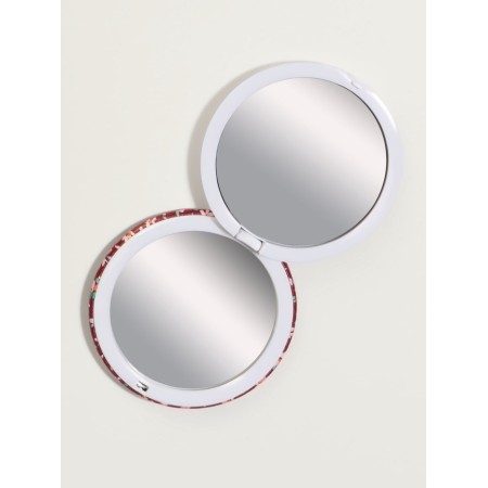 Folding mirror “Flower meadow”, D = 7.5 cm, with an increase, the color of mix-3