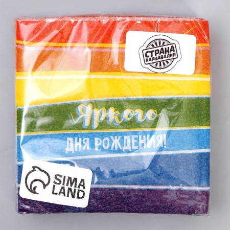 Napkin paper single -layer “Bright Birthday”, 24 × 24 cm, in a set of 20 pcs.-3