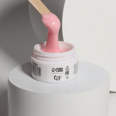 Gel-plastilin for decorating nails, "kombi", 3 phase, 15ml, led/uv, pink color (003)-1