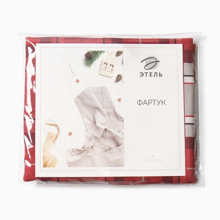 Apron Ethel "Cozy Christmas" 60x70 cm, 100% HL, sarzha 190 g/m2-5