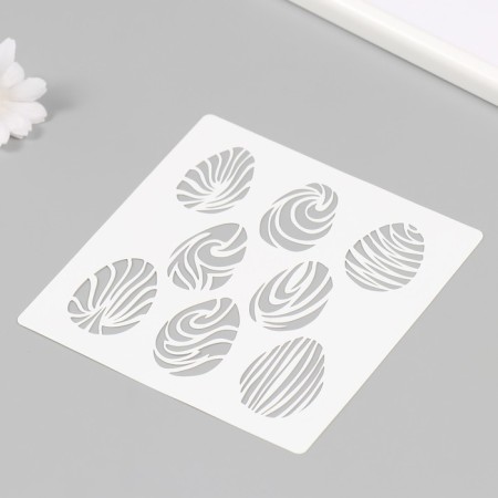 Plastic stencil "Eggs" 15x15 cm-1