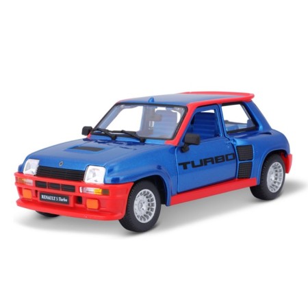 BBURAGO Renault 5 Turbo, Die-Cast, 1:24, opening doors, red-blue color
