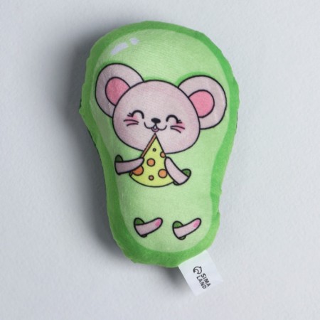 A toy for cats with mint "mouse", 12 x 9 cm-4