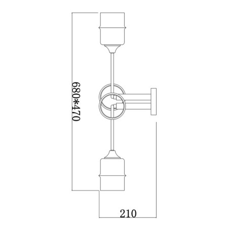 Ceiling lamp Mondrian E27x60W-5