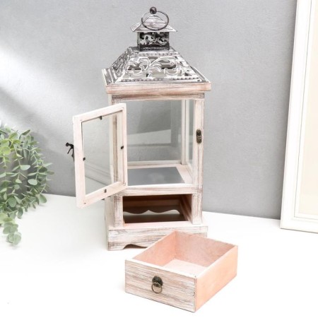 Summary of the tree on 1 candle "Lantern with patterns on the roof" with a box 46x18x18 cm-2