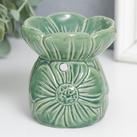 Aroma lamp ceramics "delicate flower" mix 8x8x8 cm-2