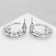 Earrings with pearls "bead" pea, color silver