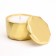 Candle "Marble" in a candlestick of gypsum with a lid, 8.5x6cm, gold