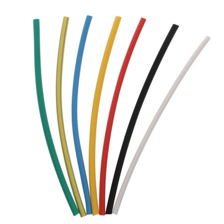 Heat -assigned tube 2/1 set (7 colors each 3 pcs, 10 cm), 21 pcs