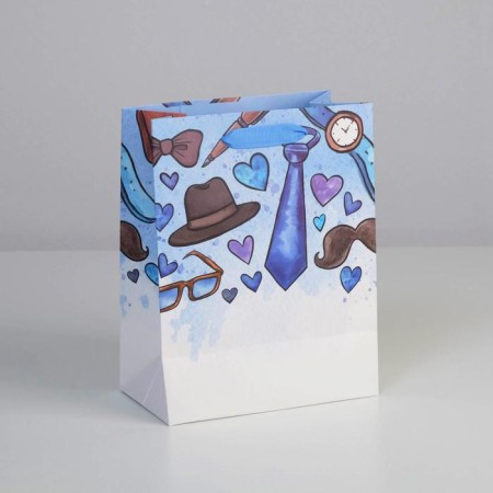 Gift laminated vertical, packaging, “best dad”, MS 18 x 23 x 10 cm-2