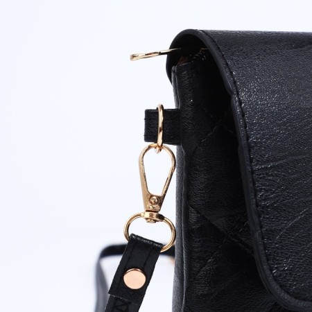 Bag-clate on magnet, long belt, black color-5