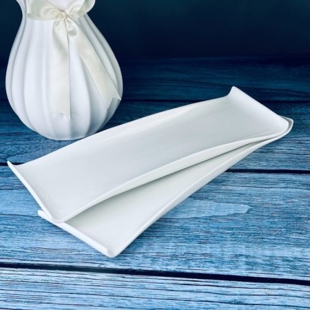 Set of dishes Lenardi Bianco, rectangular, length 30.5 cm, 2 pcs