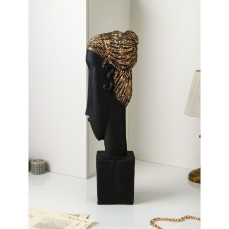 Figure "Face", polystone, 76 cm, black-gold, Iran, 1 variety-2
