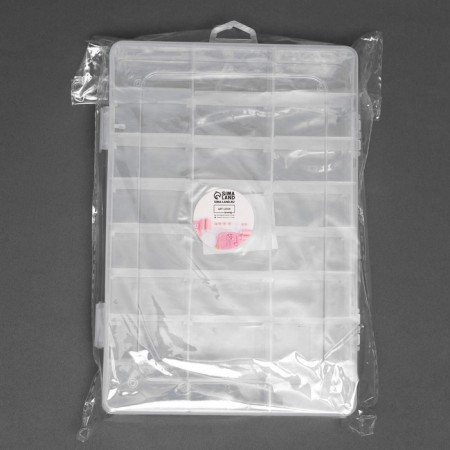 Organizer for needlework, with removable cells, 24 departments, 19.5 × 13.5 × 3.5 cm, the color is transparent-5