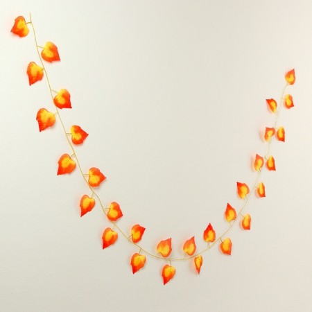 Decor "Girland from the leaves" Length: 2.4 m, width: 23 cm, yellow-red color-2