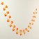 Decor "Girland from the leaves" Length: 2.4 m, width: 23 cm, yellow-red color