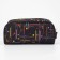 Cosmetic bag with lightning, black color