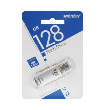 Flash drive Smartbuy V-Cut, 128 GB, USB 3.0, th he is up to 75 MB/s, PBU up to 25 Mb/s, gray