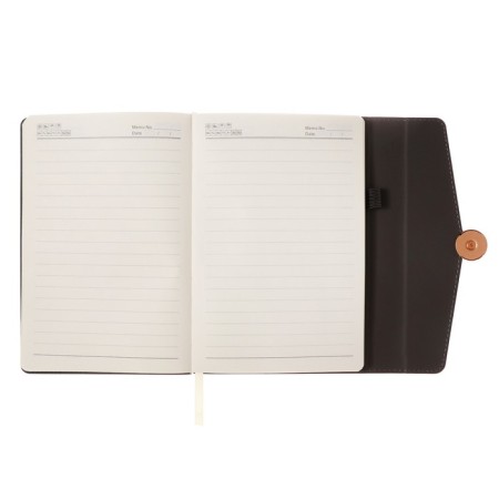 Organizer on the rings A6+, 80 sheets, leatherette, with a valve, a line, with a handle, in a gift box, gray-6