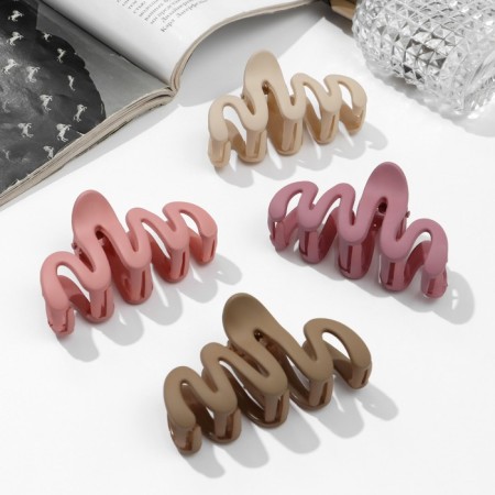 Hair crab "Matte" wave Color, 7 cm, mix-3