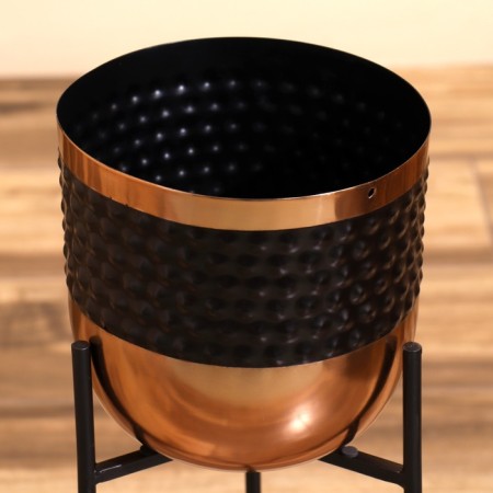Kashpo on the stand "SLIMO" metal (set 2 pcs), diameter 24 and 19 cm-3