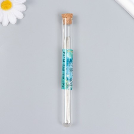 Needles Metal for beads in a glass flask thin set 10 pcg Ø 0.7x120 mm 1.5x1.5x14 cm