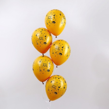 Shar Latex 12 "" Funny Party ", pastel, set of 50 pcs., Yellow color-1