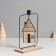 Climber metal, wood on 1 candle "House" d = 2 cm 6x15x24 cm