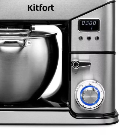 Mixer KitFort KT-3413, Planetary, 2000 W, 10/2/1.5 L, 6 speeds, silver-3
