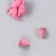 Magnetic metal lock "heart" pink matte 2 pcs 1.2x1.2 cm