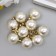 Decor for creativity plastic "Pearls with a loop" set 10 pcs 1.2x1.2x1.2 cm