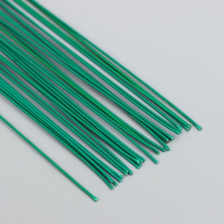 Wire for creativity "Blumentag" 0.55 mm, 30 pcs, 40 cm, in a plastic braid green-1