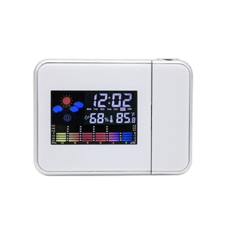 Clock - Electronic desk an alarm clock with a projection on the ceiling, thermometer, calendar, USB-1