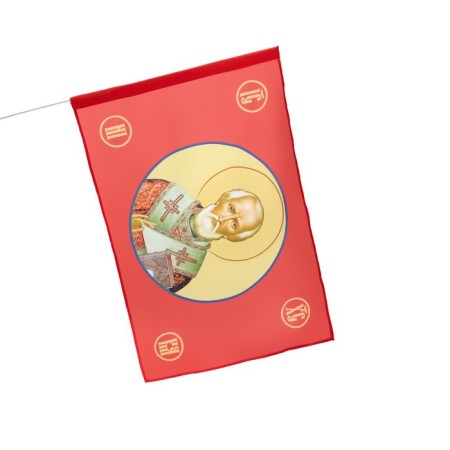 The flag "Nikolai Wonderworker", 90 x 135 cm, polyester silk, without a pole-2