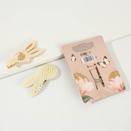 Hair clips "Happiness", 2 pcs, 9 x 12 cm-3