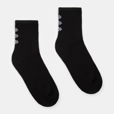 Women's socks "Snowflakes" minku color black, size 38-39