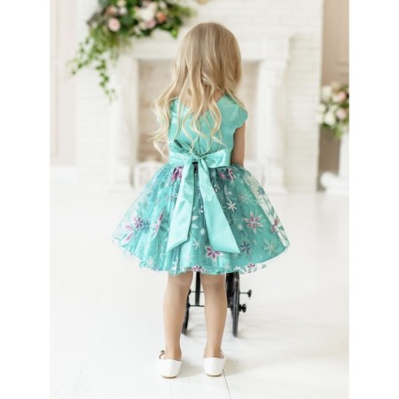 Dress "Alina", height 128 cm, jade color-3
