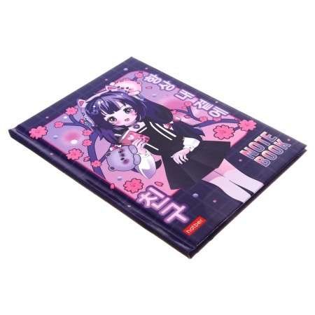 Notebook, A6, 48 sheets, in a cage, "ANime," Anime ", a solid cover, glossy lamination, an offset block 60g/m2-1