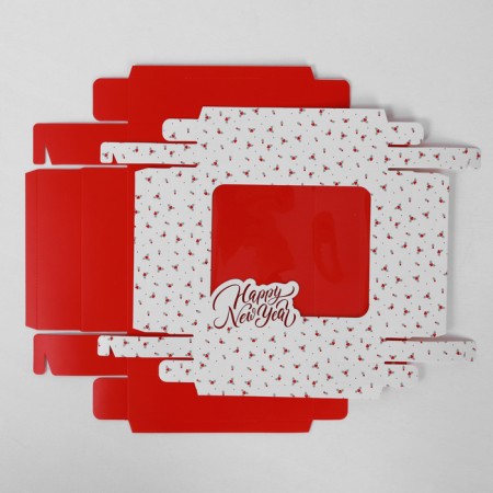 Gift box "Happy New Year", 23.5 x 20.5 x 5.5 cm, New Year-5
